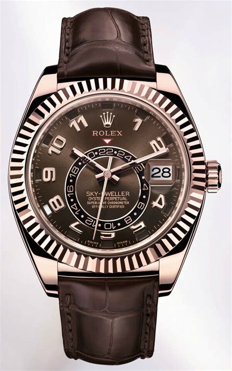 rolex skydweller leather